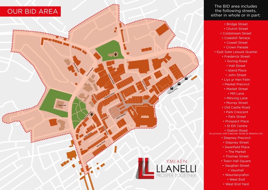 Ymlaen Llanelli BID area